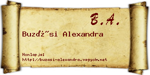 Buzási Alexandra névjegykártya