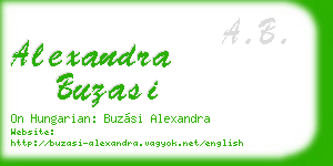 alexandra buzasi business card